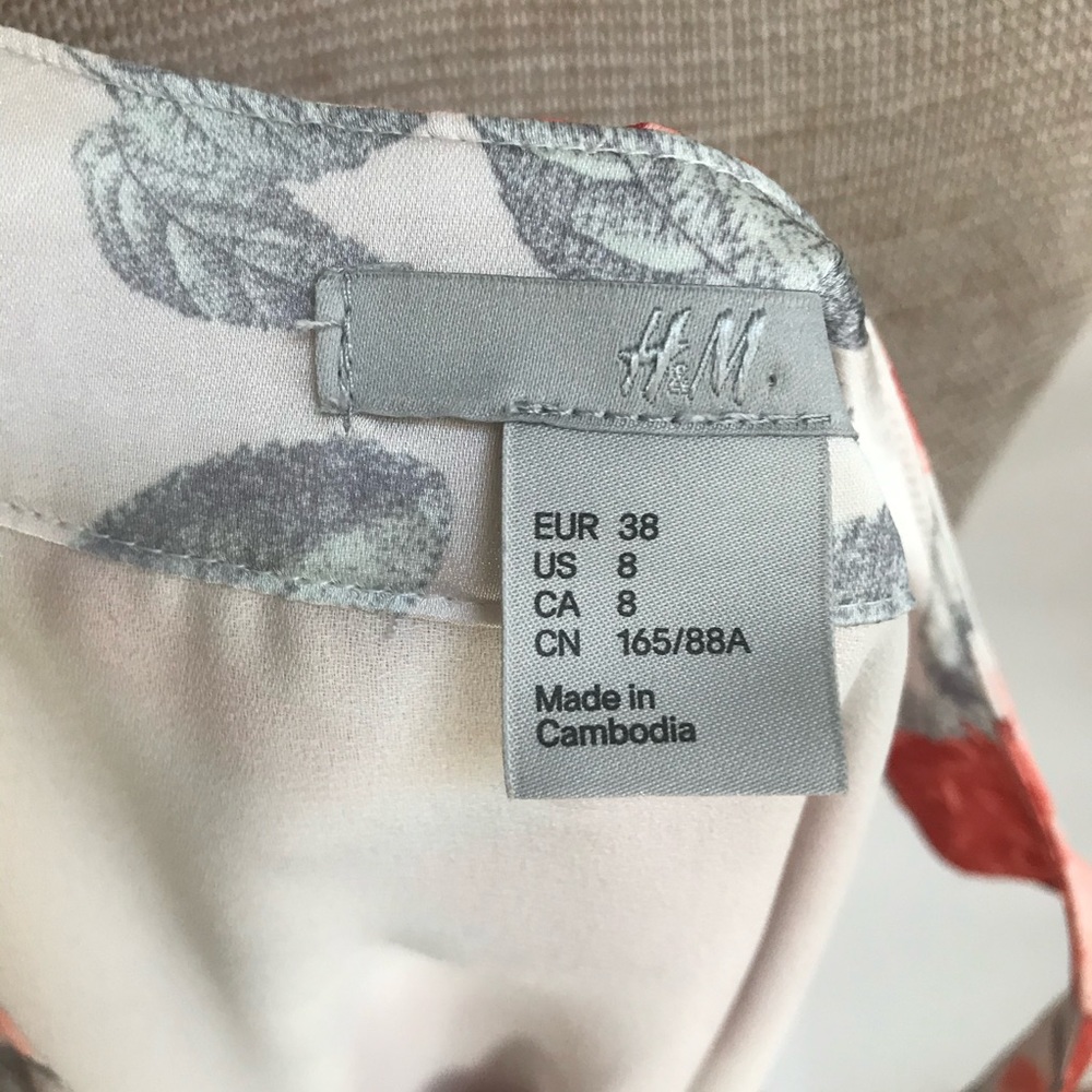 H&M Dress Floral Sleeveless Women’s size 8 - Picture 7 of 8